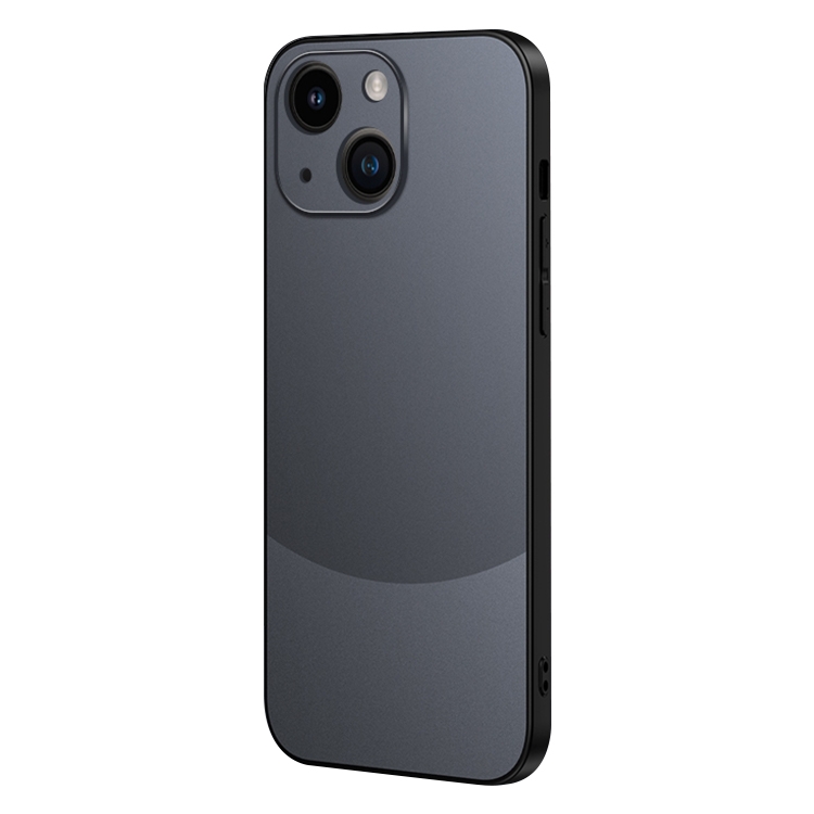 

For iPhone 15 Plus Two Color Frosted Shockproof Phone Case(Black)