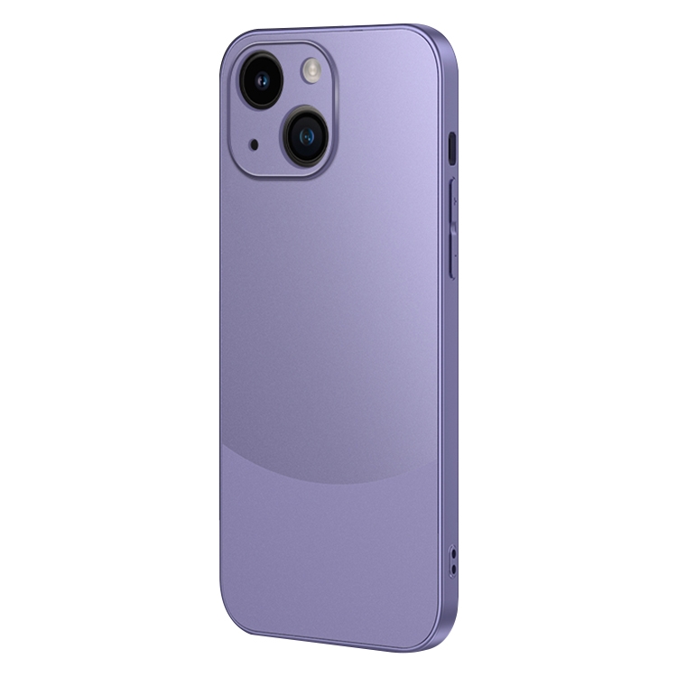 

For iPhone 15 Two Color Frosted Shockproof Phone Case(Purple)