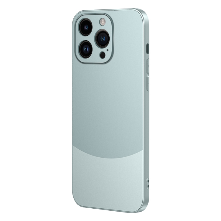 

For iPhone 13 Pro Max Two Color Frosted Shockproof Phone Case(Cyan)