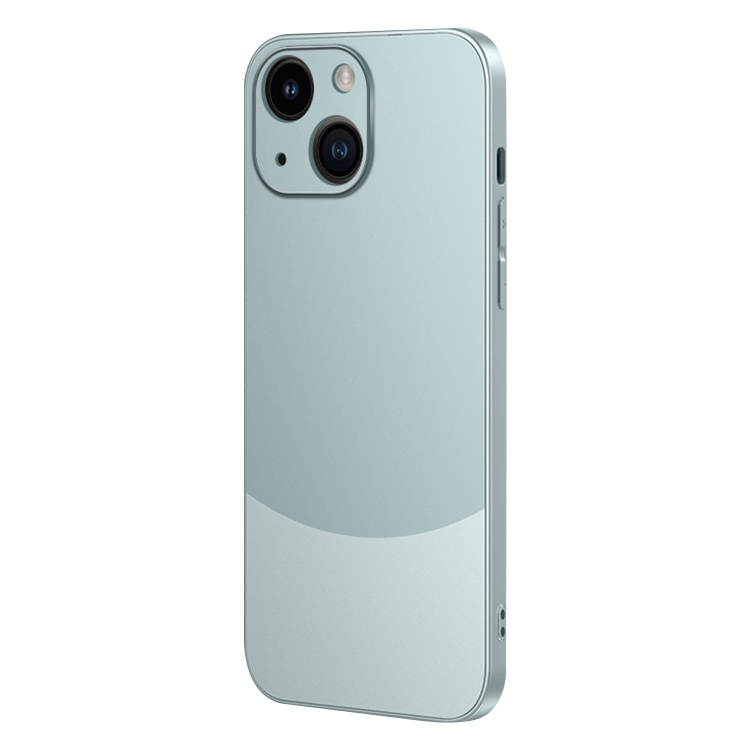 

For iPhone 13 Two Color Frosted Shockproof Phone Case(Cyan)