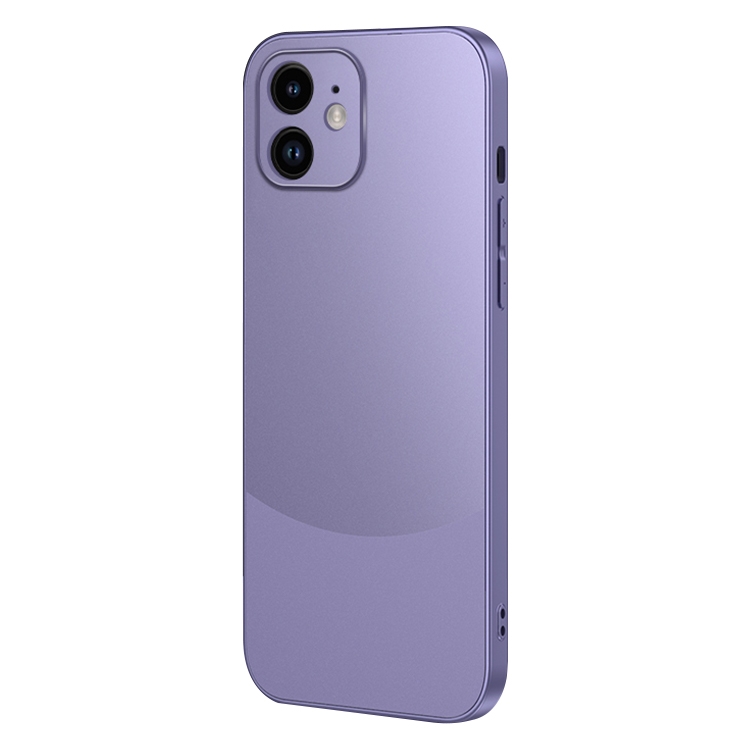 

For iPhone 12 Two Color Frosted Shockproof Phone Case(Purple)