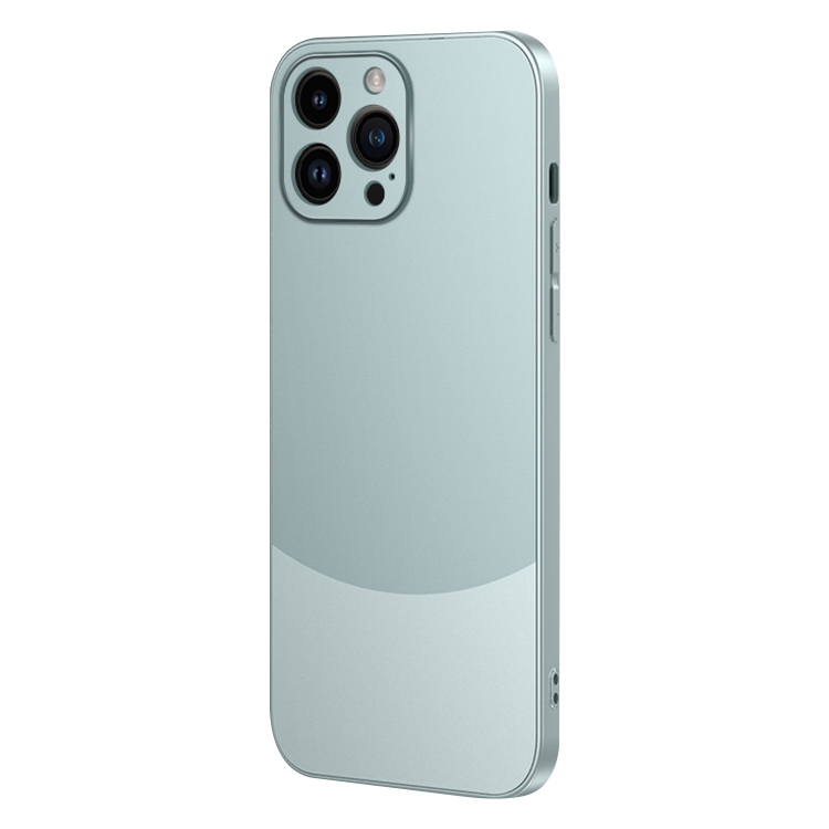 

For iPhone 12 Pro Max Two Color Frosted Shockproof Phone Case(Cyan)