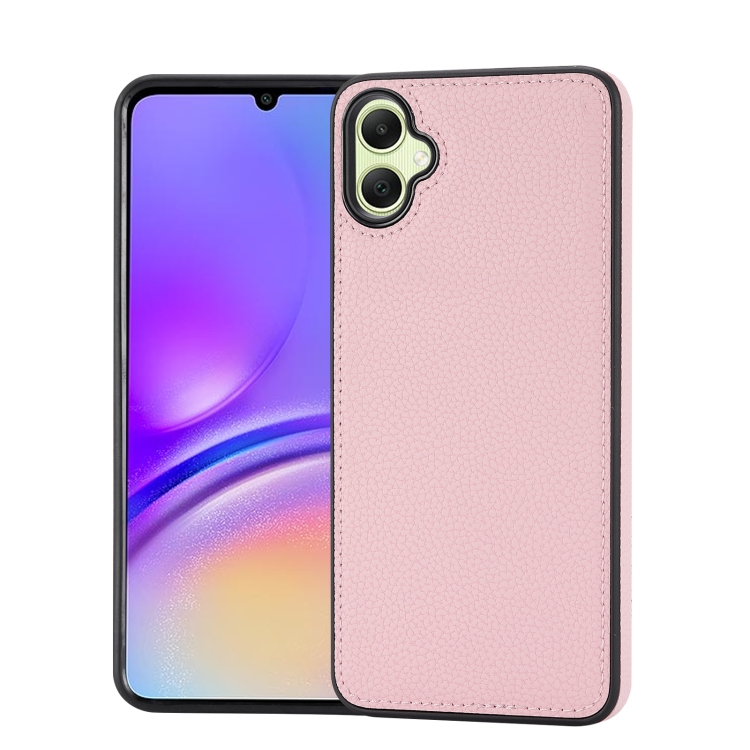 

For Samsung Galaxy A05 Litchi Pattern Stitched Side-mounted Phone Case(Pink)