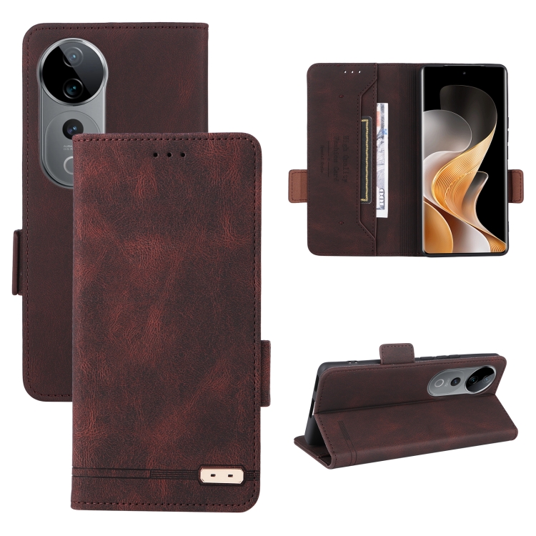 

For vivo S19 Pro Magnetic Clasp Leather Phone Case(Brown)