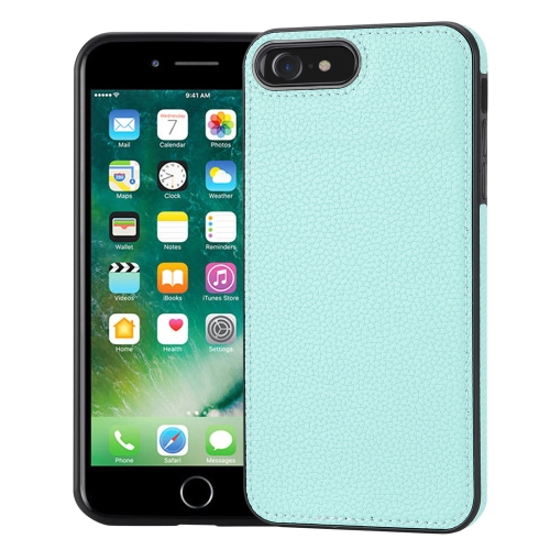 

For iPhone SE 2022/SE 2020/7/8 Litchi Pattern Stitched Side-mounted Phone Case(Mint Green)