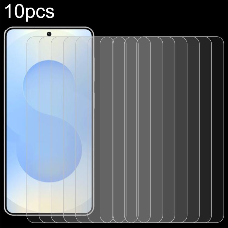 

For Samsung Galaxy S26 5G 10pcs 0.18mm 9H 2.5D Tempered Glass Film, Support Fingerprint Unlocking