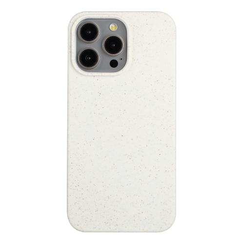 

For iPhone 15 Pro Wheat Straw Material + TPU Phone Case(White)