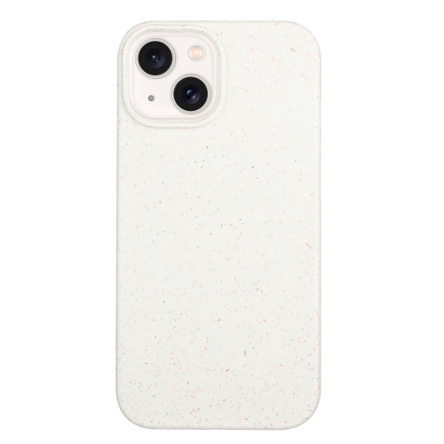 

For iPhone 14 Plus Wheat Straw Material + TPU Phone Case(White)