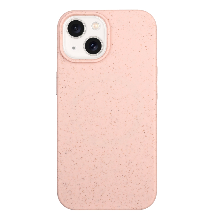 

For iPhone 14 Plus Wheat Straw Material + TPU Phone Case(Pink)