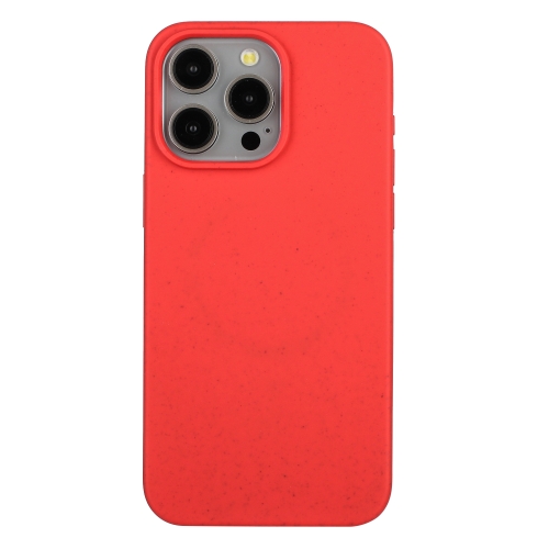 

For iPhone 13 Pro Max Wheat Straw Material + TPU Phone Case(Red)