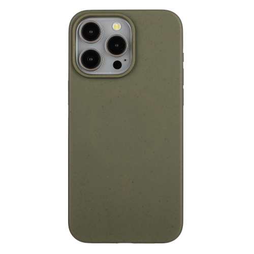 

For iPhone 13 Pro Wheat Straw Material + TPU Phone Case(Army Green)