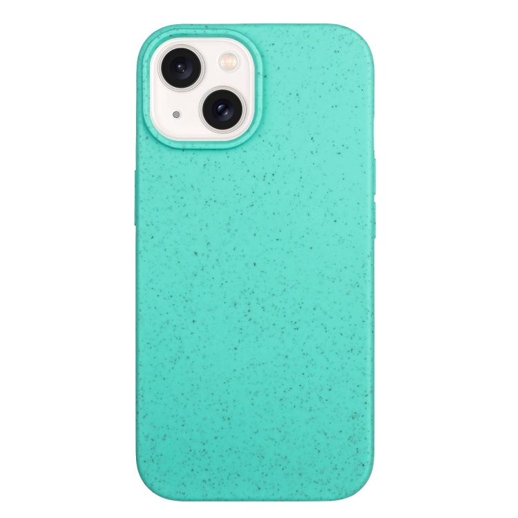 

For iPhone 13 Wheat Straw Material + TPU Phone Case(Green)