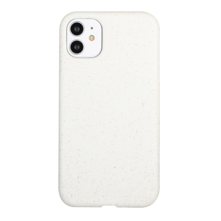

For iPhone 12 Wheat Straw Material + TPU Phone Case(White)