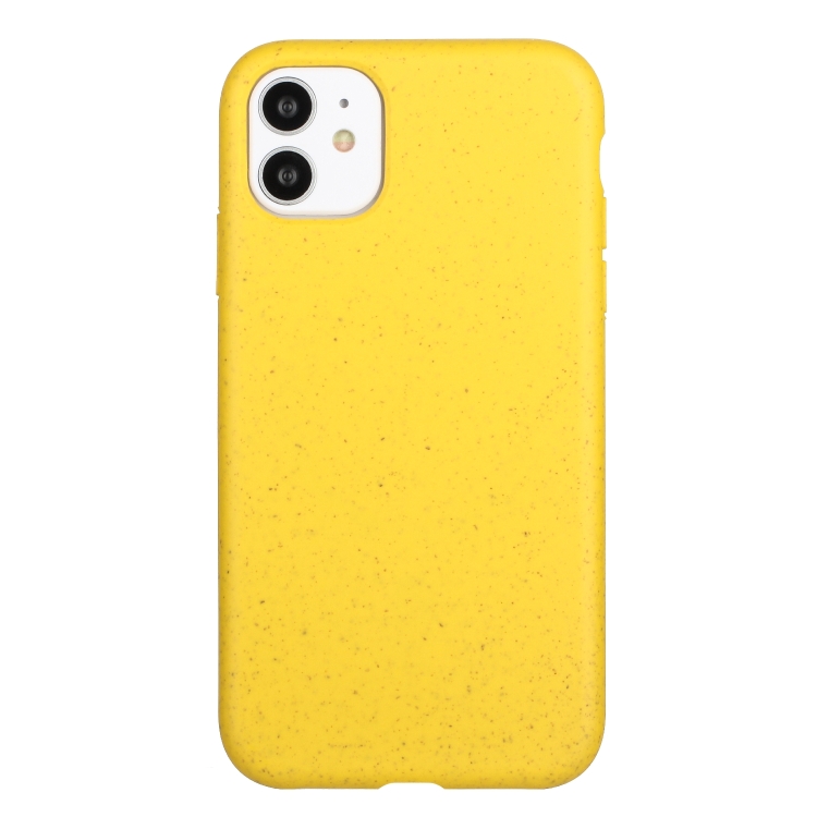 

For iPhone 12 Wheat Straw Material + TPU Phone Case(Yellow)