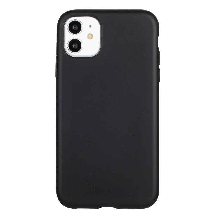 

For iPhone 12 Wheat Straw Material + TPU Phone Case(Black)