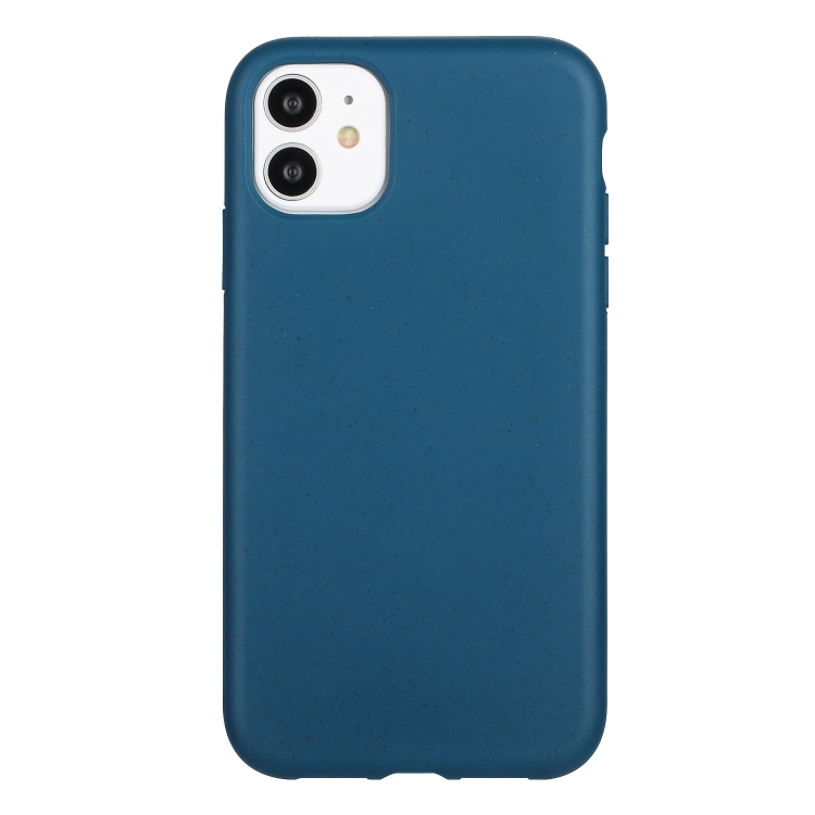 

For iPhone 11 Wheat Straw Material + TPU Phone Case(Blue)