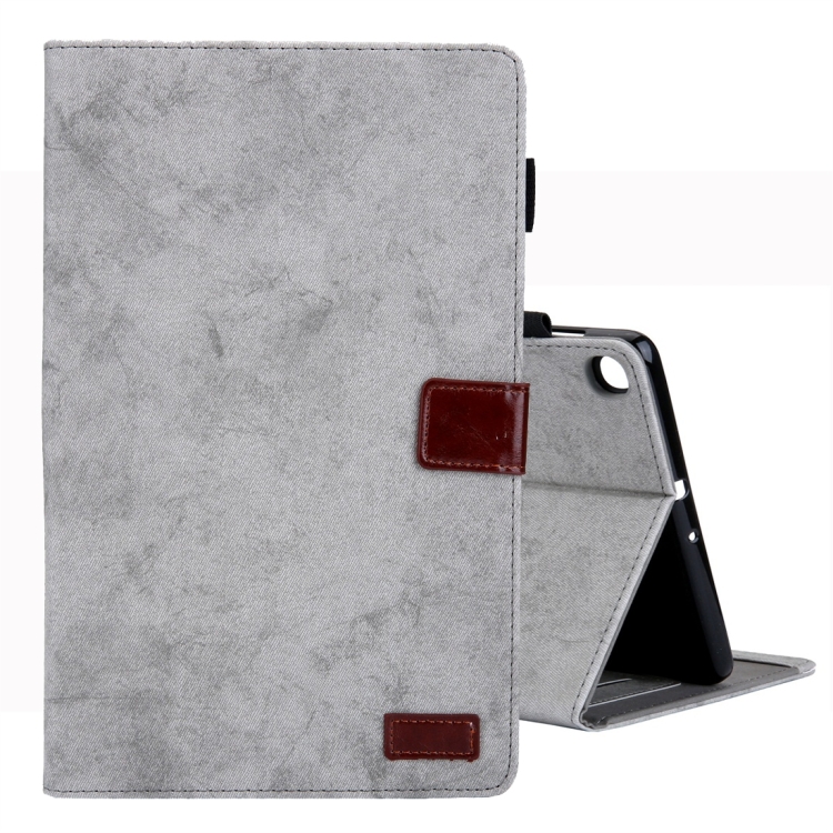 

For Samsung Galaxy Tab A9 Cloth Texture Leather Tablet Case(Grey)
