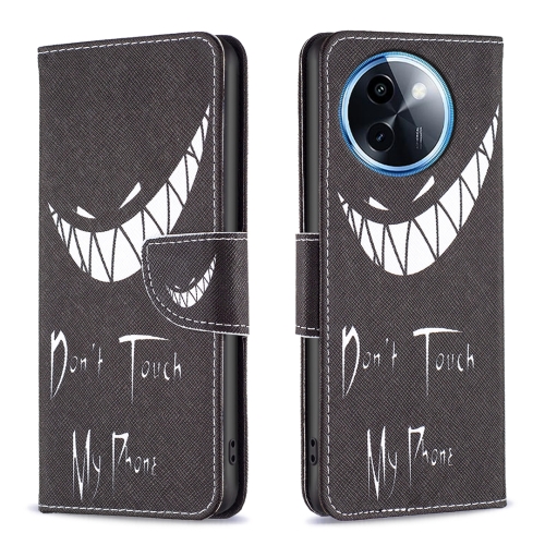 

For vivo Y200i 5G / Y38 5G Colored Drawing Pattern Leather Phone Case(Smirk)