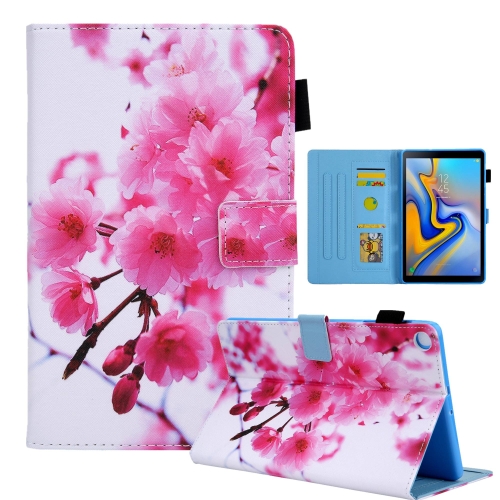 

For Samsung Galaxy Tab A9 Colored Drawing Leather Tablet Case(Cherry Blossom)