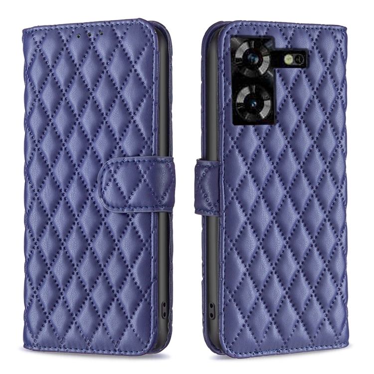 

For Tecno Pova 5 Diamond Lattice Wallet Flip Leather Phone Case(Blue)