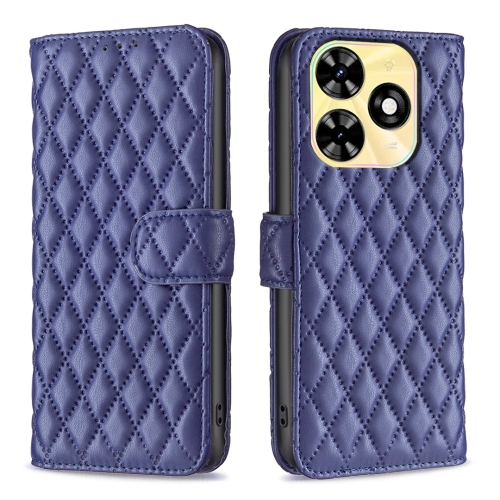 

For Tecno Spark 20 Diamond Lattice Wallet Flip Leather Phone Case(Blue)