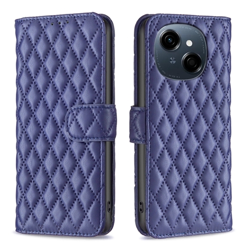 

For Tecno Spark Go 1 / Pop 9 Diamond Lattice Wallet Flip Leather Phone Case(Blue)