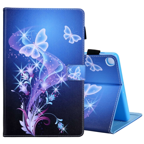 

For Samsung Galaxy Tab A9 Colored Drawing Leather Tablet Case(Fantasy Butterfly)