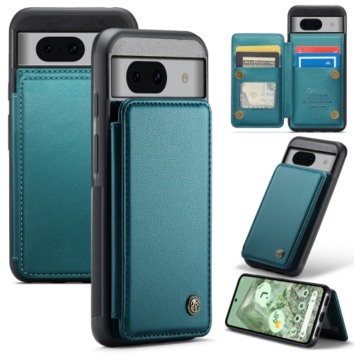

For Google Pixel 8a CaseMe C22 Card Slots Holder RFID Anti-theft Phone Case(Blue Green)