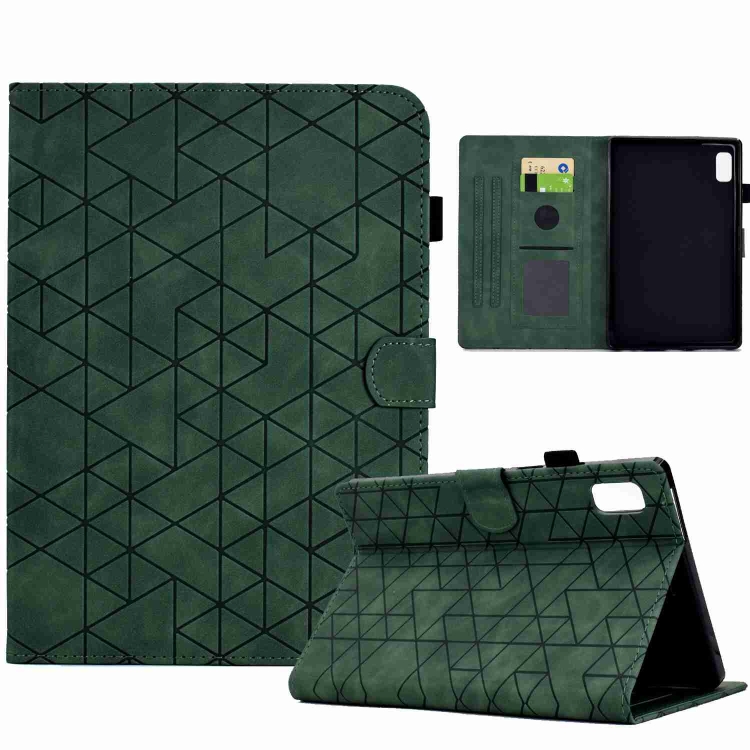 

For Lenovo Tab M9 Rhombus TPU Smart Leather Tablet Case(Green)