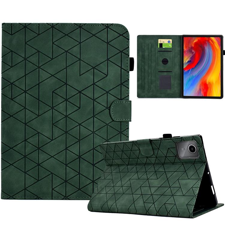

For Lenovo Xiaoxin Pad 11 2025 Rhombus TPU Smart Leather Tablet Case(Green)