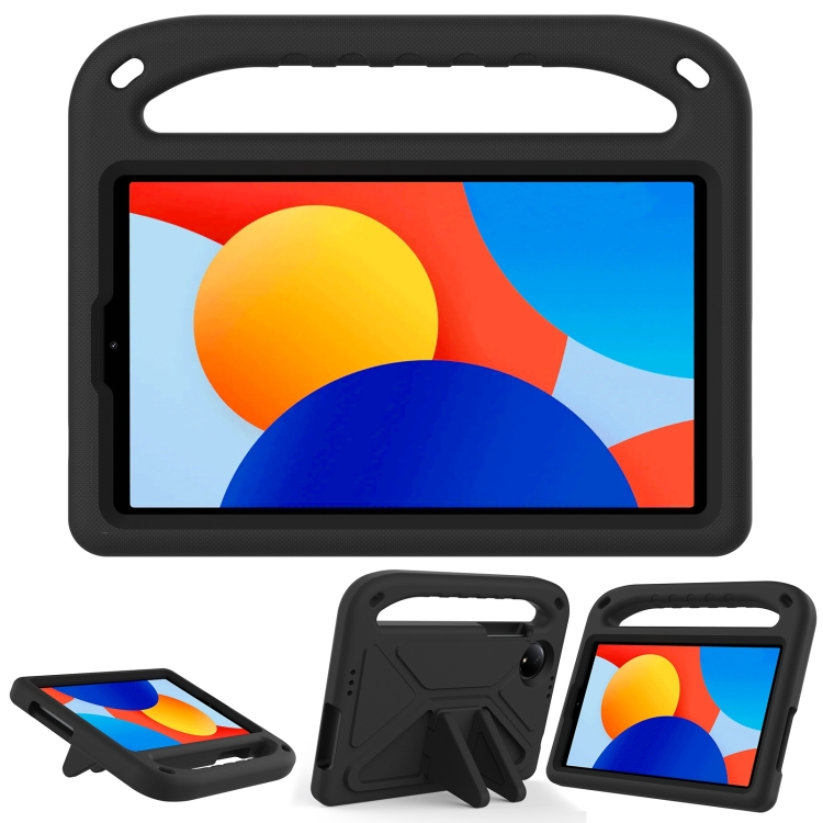 

For Xiaomi Redmi Pad SE 8.7 Handle EVA Shockproof Tablet Case with Holder(Black)