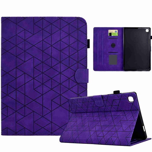 

For Samsung Galaxy Tab S6 Lite P610 Rhombus TPU Smart Leather Tablet Case(Purple)