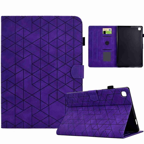 

For Samsung Galaxy Tab A7 10.4 2020 T500 Rhombus TPU Smart Leather Tablet Case(Purple)
