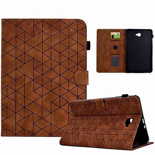 For Samsung Galaxy Tab A 10.1 T580 Rhombus TPU Smart Leather Tablet Case(Green) olevs 2872 classic men s watches leather strap waterproof calendar wristwatch top brand roman scale dial quartz watch for men