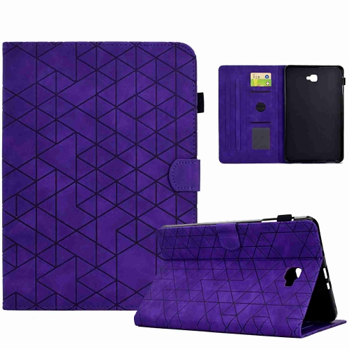 

For Samsung Galaxy Tab A 10.1 T580 Rhombus TPU Smart Leather Tablet Case(Purple)