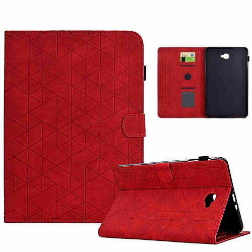 

For Samsung Galaxy Tab A 10.1 T580 Rhombus TPU Smart Leather Tablet Case(Red)