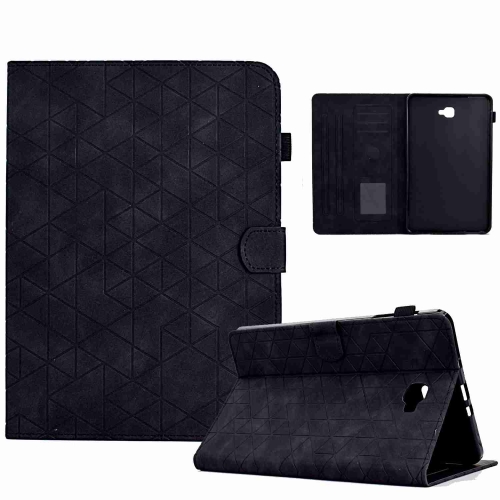 

For Samsung Galaxy Tab A 10.1 T580 Rhombus TPU Smart Leather Tablet Case(Black)