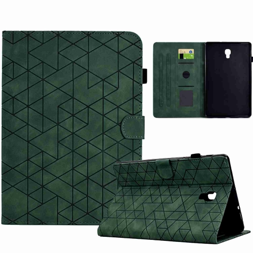 For Samsung Galaxy Tab A 10.5 T590 Rhombus TPU Smart Leather Tablet Case(Green) outdoor bbq gloves two layers leather fire heat resistant kitchen cooking oven mitts anti slip hard wearing clamping glove stove