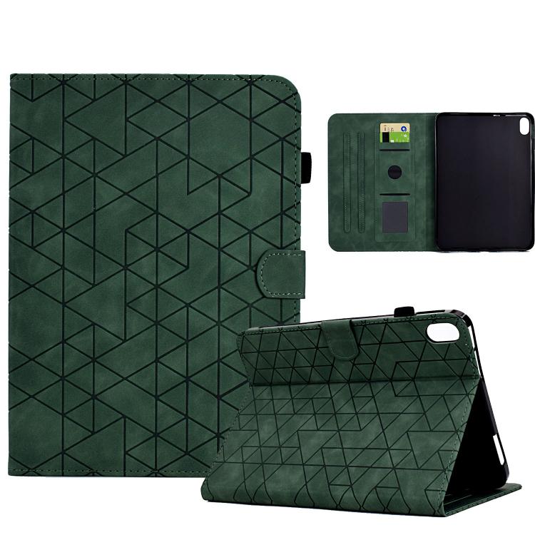 

For Samsung Galaxy Tab S11 Rhombus TPU Smart Leather Tablet Case(Green)