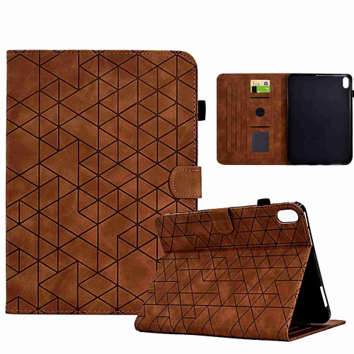 

For iPad 10th Gen 10.9 2022 Rhombus TPU Smart Leather Tablet Case(Brown)