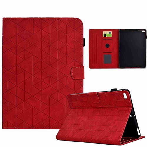 

For iPad Air / Air 2 / 9.7 2017 / 2018 Rhombus TPU Smart Leather Tablet Case(Red)