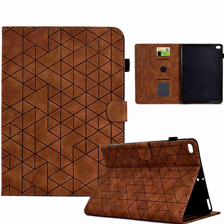 

For iPad Air / Air 2 / 9.7 2017 / 2018 Rhombus TPU Smart Leather Tablet Case(Brown)