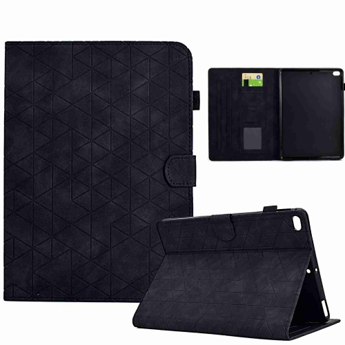 

For iPad Air / Air 2 / 9.7 2017 / 2018 Rhombus TPU Smart Leather Tablet Case(Black)
