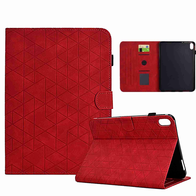 

For iPad mini 6 Rhombus TPU Smart Leather Tablet Case(Red)