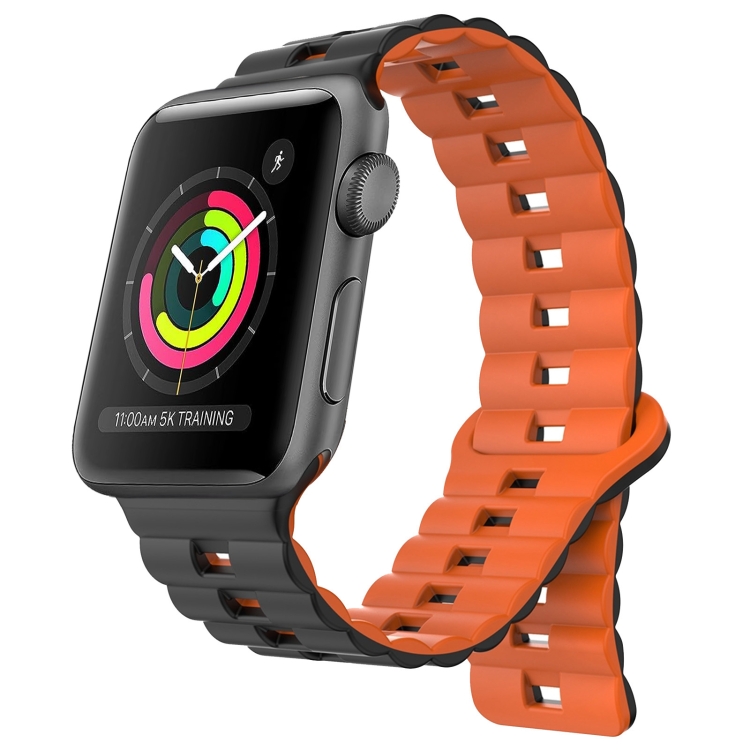 For Apple Watch Series 38mm Reverse Buckle Two Color Magnetic