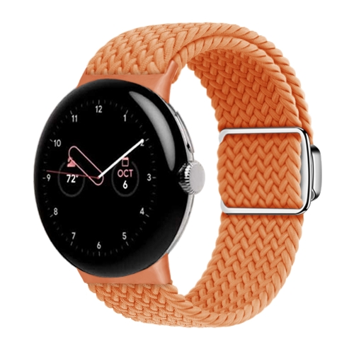 For Google Pixel Watch / Watch 2 Nylon Loop Magnetic Buckle Watch Band(Orange)