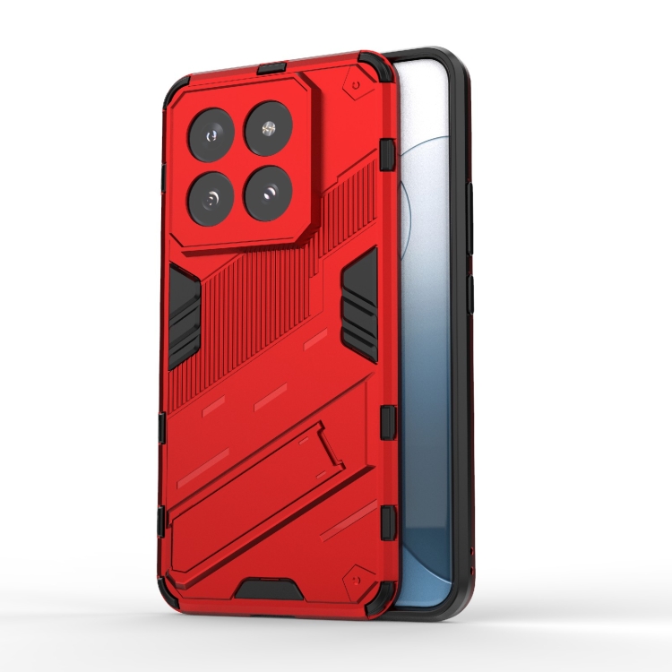 

For Xiaomi 14 Pro 5G Punk Armor 2 in 1 PC + TPU Phone Case with Holder(Red)