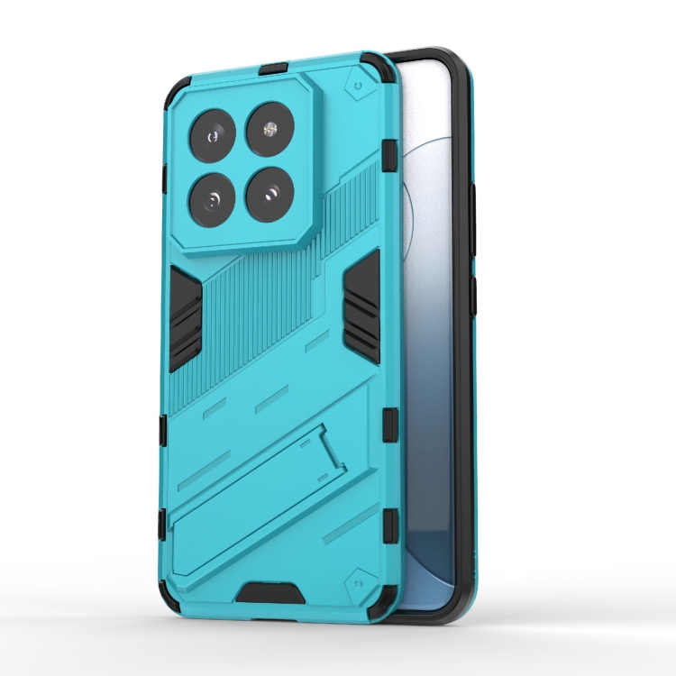 

For Xiaomi 14 Pro 5G Punk Armor 2 in 1 PC + TPU Phone Case with Holder(Blue)