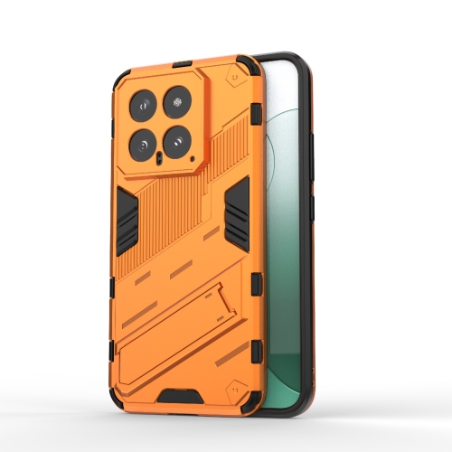 

For Xiaomi 14 5G Punk Armor 2 in 1 PC + TPU Phone Case with Holder(Orange)