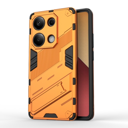 

For Xiaomi Redmi Note 13 Pro 4G Global Punk Armor 2 in 1 PC + TPU Phone Case with Holder(Orange)